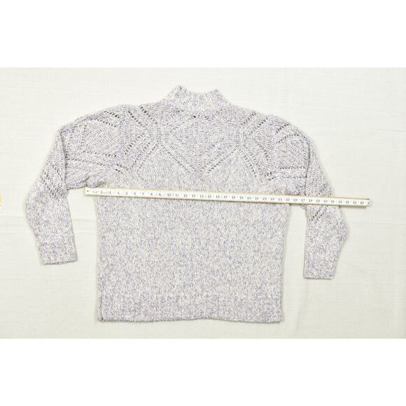 Torrid Women's Plus Size 2 Marled Cable Knit Mock Neck Sweater - Picture 3 of 8